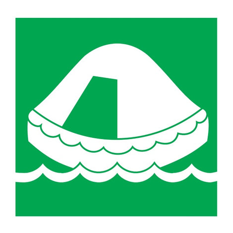 IMO Symbol Liferaft IMPA 334052 150x150mm