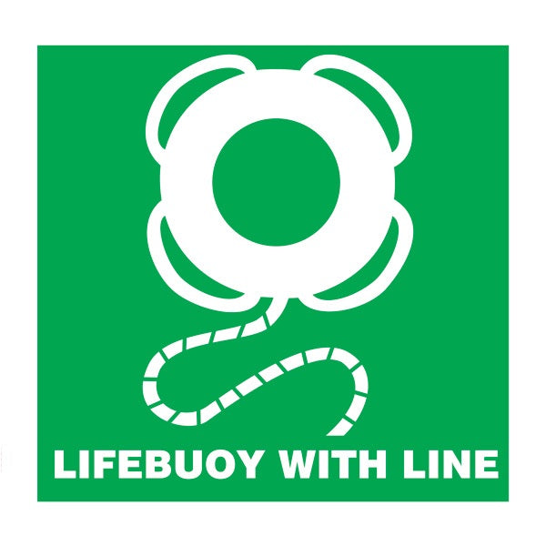 IMO Symbol Lifebuoy With Line IMPA 334107 150x150mm