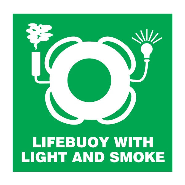IMO Symbol Lifebuoy With Light & Smoke IMPA 334109 150x150mm
