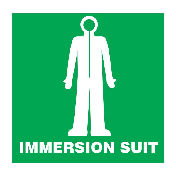 IMO Symbol Immersion Suit IMPA 334112 150x150mm