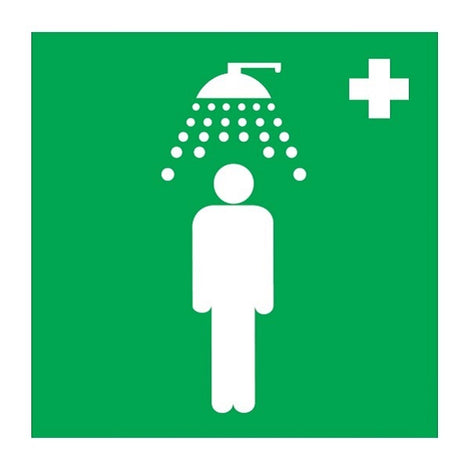 IMO Safety Sign Emergency Shower IMPA 334151 150x150mm