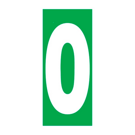 IMO Symbol Number “0” IMPA 334200 75x150mm