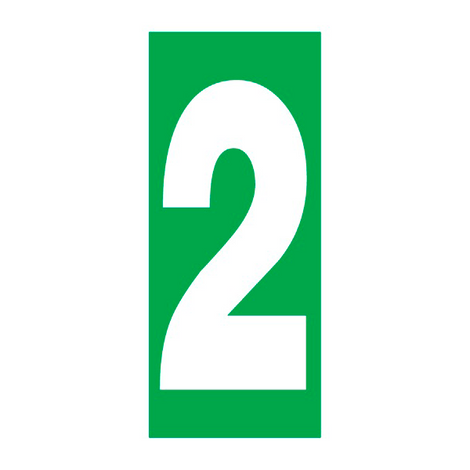 IMO Symbol Number “2” IMPA 334202 75x150mm