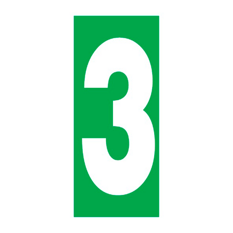 IMO Symbol Number “3” IMPA 334203 75x150mm