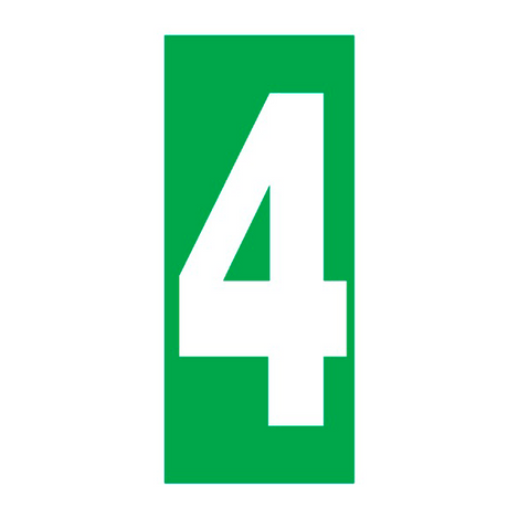 IMO Symbol Number “4” IMPA 334204 75x150mm