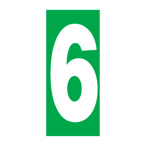 IMO Symbol Number “6” IMPA 334206 75x150mm