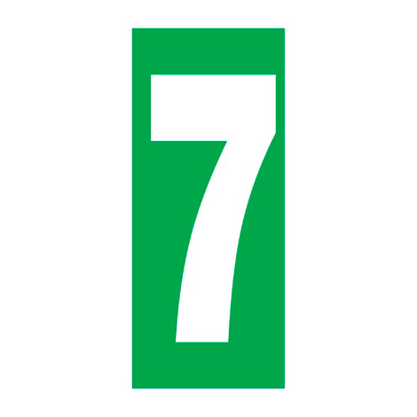 IMO Symbol Number “7” IMPA 334207 75x150mm