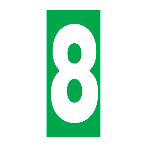 IMO Symbol Number “8” IMPA 334208 75x150mm