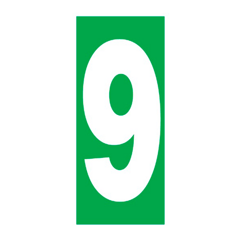 IMO Symbol Number “9” IMPA 334209 75x150mm
