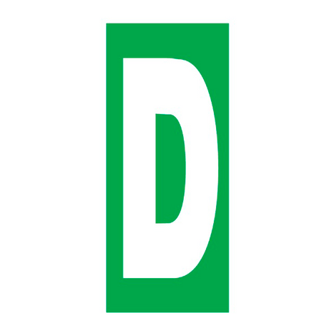 IMO Symbol Letter “D” IMPA 334213 75x150mm