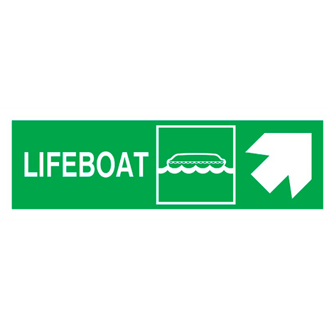 IMO Sign Lifeboat Side Up Right IMPA 334303
