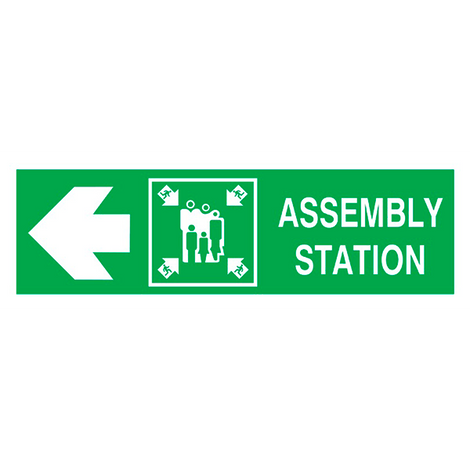 IMO Sign Assembly Station Side Left IMPA 334324 100x300mm
