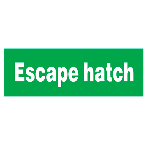 IMO Sign Escape Hatch IMPA 334342 150x400mm