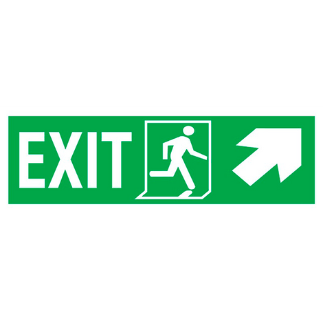 IMO Sign Exit Left-man Run Right-arrow Up/right IMPA 334403