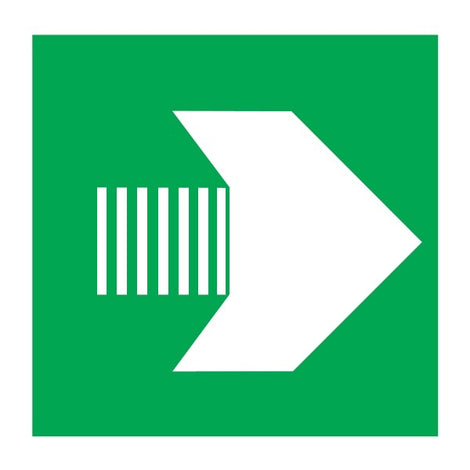 IMO Sign Horizontal Arrow Secondary Escape Route IMPA 334454 150x150mm