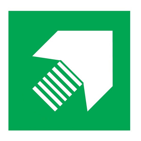 IMO Sign Diagonal Secondary Escape Route IMPA 334455 150x150mm