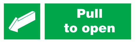 IMO Sign Pull to Open IMPA 334481 100x300mm