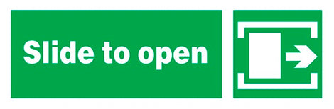IMO Sign Slide To Open Right IMPA 334483 100x300mm