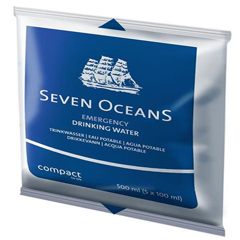 Emergency Drinking Water 500ML Pouch - Seven Oceans