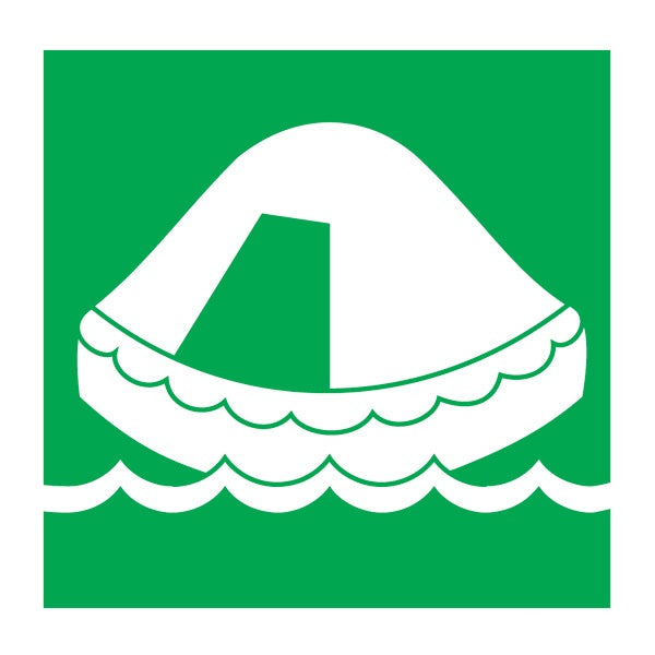 IMO Symbol Liferaft IMPA 334052 150x150mm