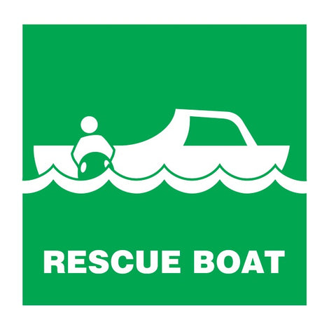 IMO Symbol Rescue Boat IMPA 334101 150x150mm