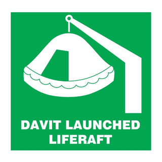 IMO Symbol Davit Launched Liferaft IMPA 334103 150x150mm