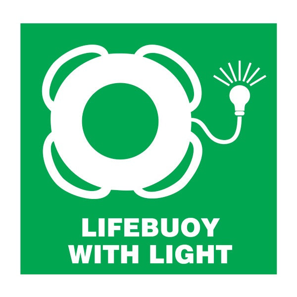 IMO Symbol Lifebuoy With Light IMPA 334108 150x150mm
