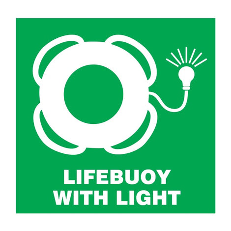 IMO Symbol Lifebuoy With Light IMPA 334108 150x150mm