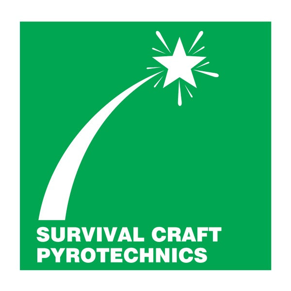 【imo】 IMO Symbol Survival Craft Pyrotechnics IMPA 334116 150x150mm