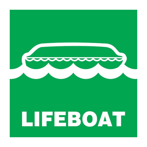 IMO Symbol Lifeboat IMPA 334123 300X300mm