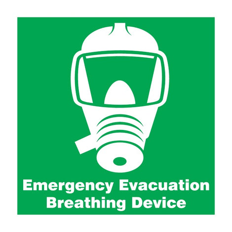 IMO Symbol Emergency Evacuation Breathing Device IMPA 334129 150x150mm