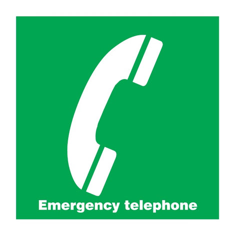IMO Symbol Emergency telephone IMPA 334131 150x150mm