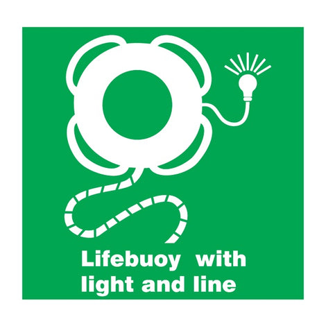 IMO Symbol Lifebuoy With Light & Line IMPA 334134 150x150mm