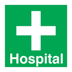 IMO Safety Sign Hospital IMPA 334139 150x150mm