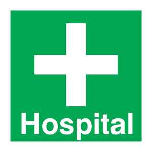IMO Safety Sign Hospital IMPA 334139 150x150mm