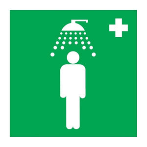 IMO Safety Sign Emergency Shower IMPA 334151 150x150mm