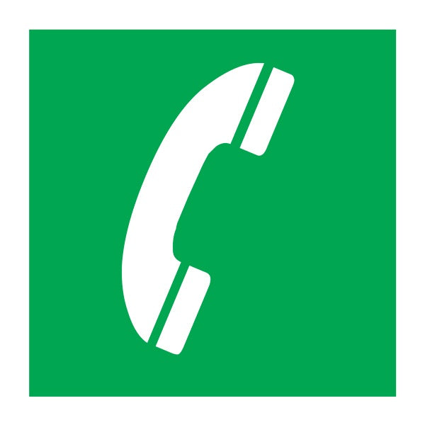 IMO Safety Sign Telephone IMPA 334153 150x150mm