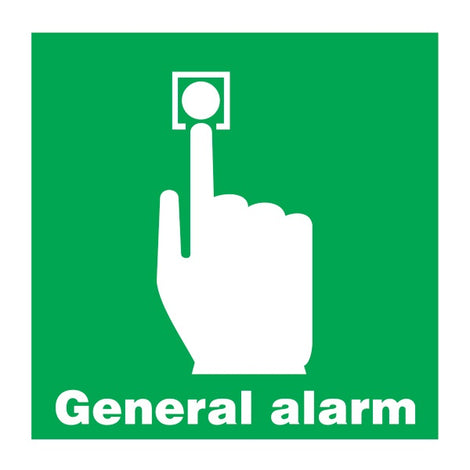 IMO Safety Sign General Alarm IMPA 334155 150x150mm