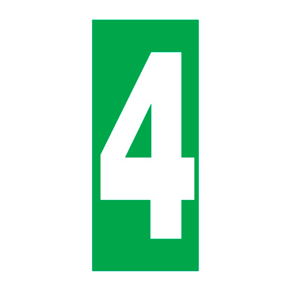 IMO Symbol Number “4” IMPA 334204 75x150mm – Technomarine Supply USA