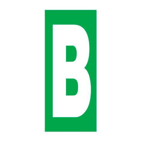 IMO Symbol Letter “B” IMPA 334211 75x150mm