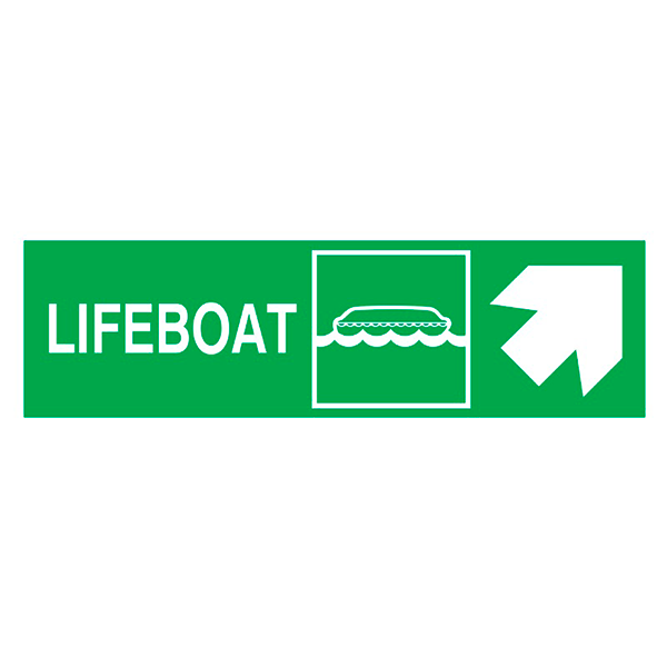 IMO Sign Lifeboat Side Up Right IMPA 334303