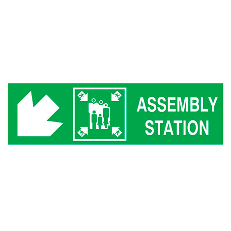 IMO Sign Assembly Station Side Down Left IMPA 334326