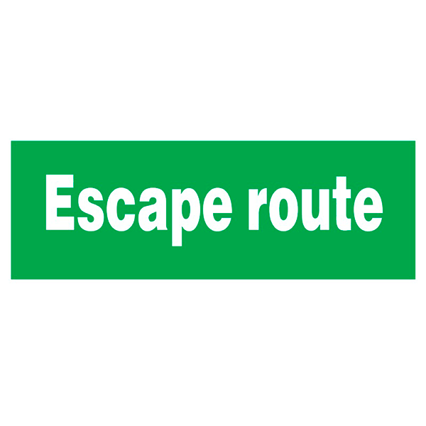 IMO Sign Escape Route IMPA 334340 150x400mm