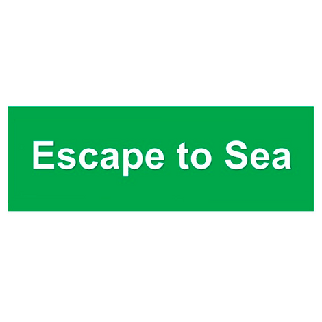 IMO Sign Escape to Sea IMPA 334341 150x400mm