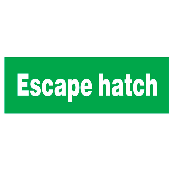 IMO Sign Escape Hatch IMPA 334342 150x400mm
