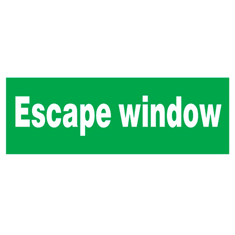 IMO Sign Escape Window IMPA 334344 150x400mm