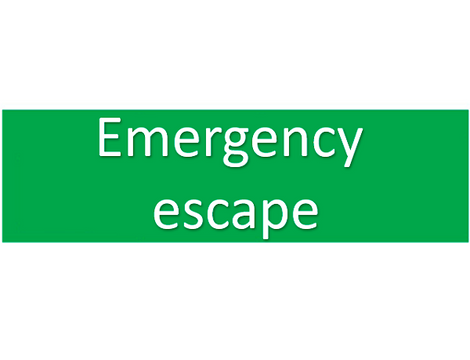 IMO Sign Emergency Escape IMPA 334345 150x400mm