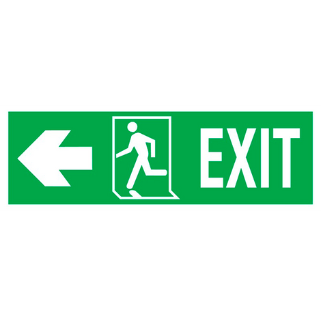 IMO Sign Exit Right-man Run Left-arrow Left IMPA 334404 150x400mm