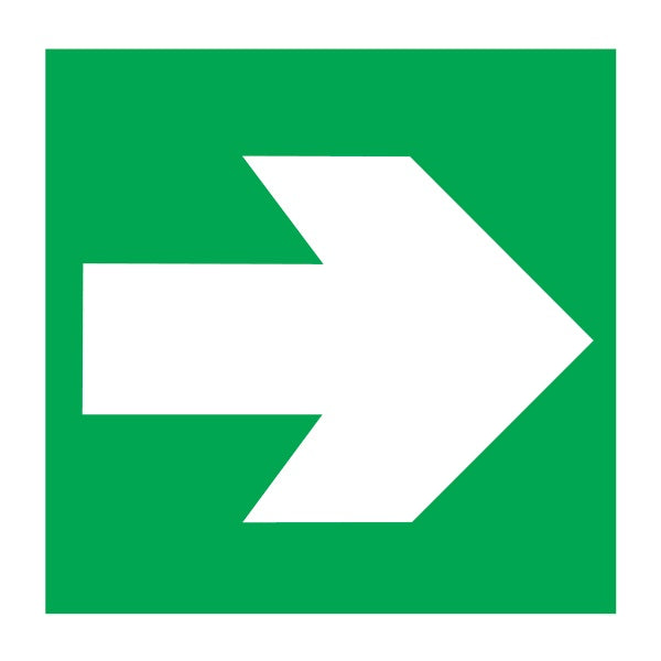 IMO Safety Sign Straight Arrow IMPA 334420 100x100mm