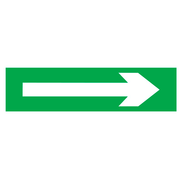 IMO Safety Sign Safety Arrow Straight IMPA 334427 150x300mm